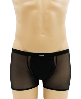 Boxer noir semi opaque 